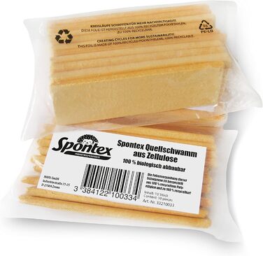 Набор губок для мытья 10 шт. 13,5 x 9 x 3,7 см желтый Spontex