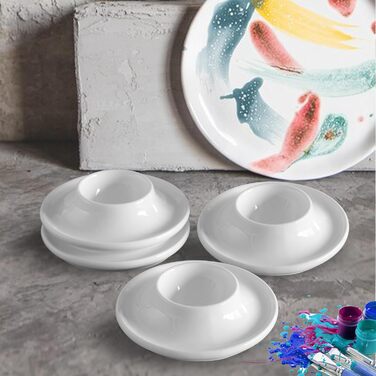 Керамічні підставки для яєць Cinf у горошок, подарунковий набір із 4 порцелянових підставок для сніданку та приготування їжі, міцні, легко миються, багаторазові (підставки для яєць, упаковка з 4 шт. )