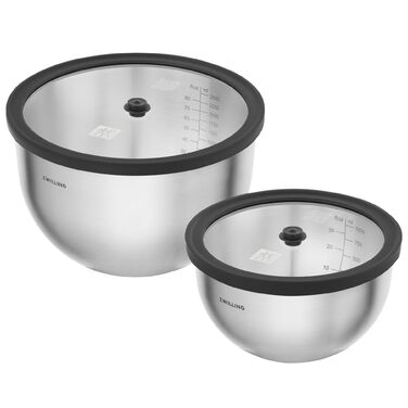 Набір з 2 мисок зі скляними вакуумними кришками Fresh & Save Unlock Zwilling