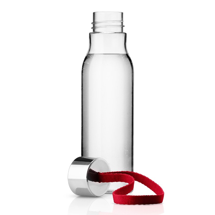 Пляшка 0,5 л прозора / червона Trinkflasche Eva Solo