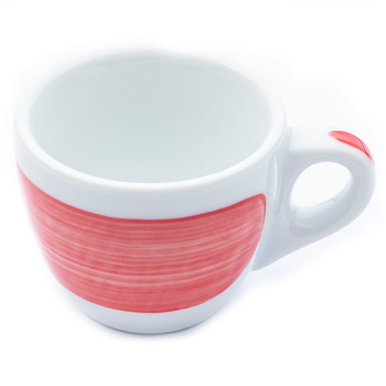 35111 Чашка espresso 75 мл Red stroke B 'Verona Millecolori Hand Painted Brush stroke B Red with Sta