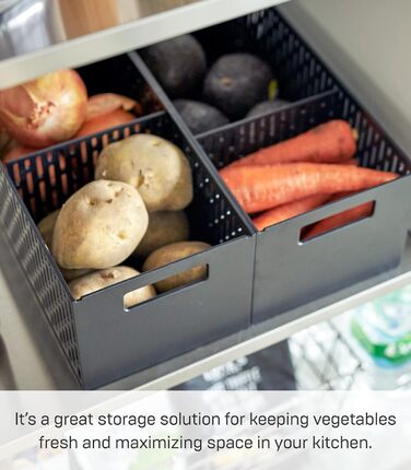 Штабельований овочевий кошик для овочів Yamazaki, пластиковий, чорний, один розмір один розмір чорний
