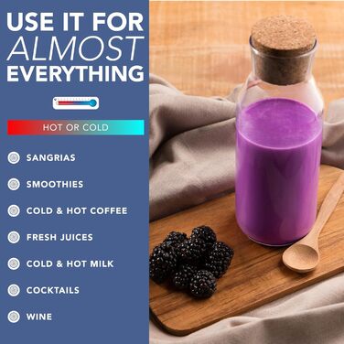 Стеклянные бутылки-графы 4 шт 1 л HEFTMAN