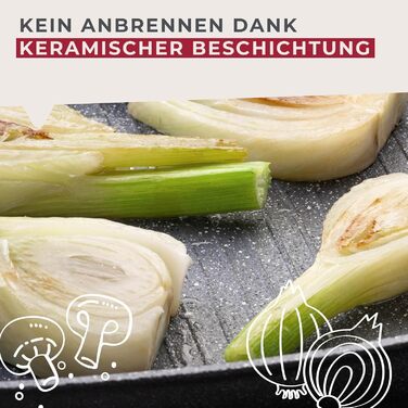 Сковорода-гриль 28 см з керамічним покриттям Cosmo Fackelmann