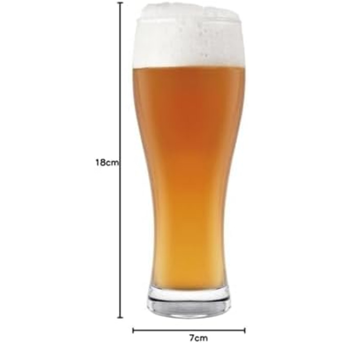 Набір із 6 універсальних пивних келихів 330 мл H&H