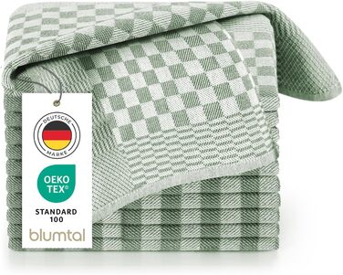 Кухонні рушники бавовняні 50 x 70 см, набір 5 предметів, зелені Blumtal