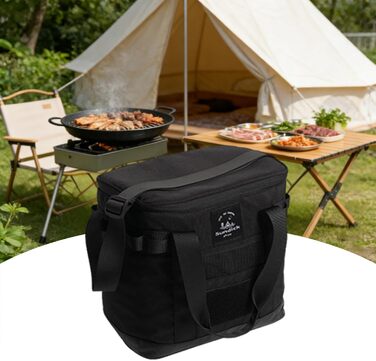 Дорожня сумка, сумка-реклама, зручна, багатофункціональна, термосумка для гарячої та холодної їжі, ідеально підходить для каякінгу, пікніків, офісних поїздок, кемпінгу, чорна