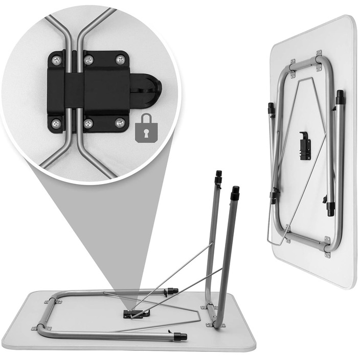 Складной алюминиевый стол для кемпинга 80 x 55 см Deuba