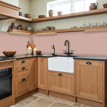 Кухонний фартух 60x250 см, самоклеючий фартух, кухонний фартух, кухонний фасад, самоклеючі кухонні фартухи - Осінь (Рожевий - Палітра, 80 x 400 см)