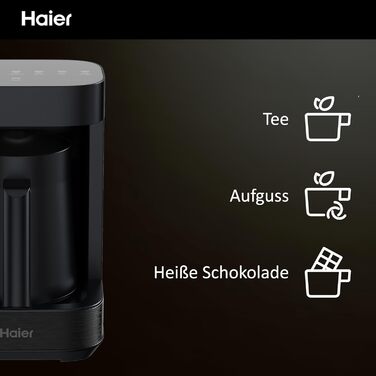 Чайник та спінювач молока Haier в одному Прилад для приготування кількох напоїв із вбудованим чайником та спінювачем молока Багато програм для кави, гарячого шоколаду, чаю та заварювання Серія 5 - HMB5A