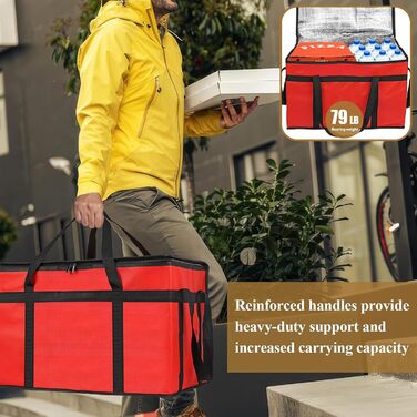 Складні, ізольовані сумки-холодильники з шарами, чудово зберігають тепло для кемпінгу та пікніків, водонепроникна сумка-холодильник, чорно-червоні, 2