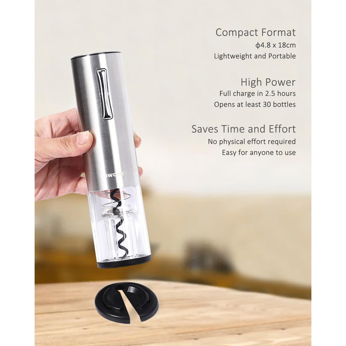 Електричний штопор для вина WIWONEY