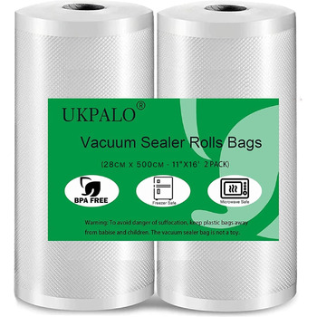 Рулон вакуумных пленок 28 x 500 см, 2 рулона UKPALO