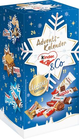 Рождественский адвент-календарь с 24 шоколадными деликатесами, 295 г Kinder & Ferrero