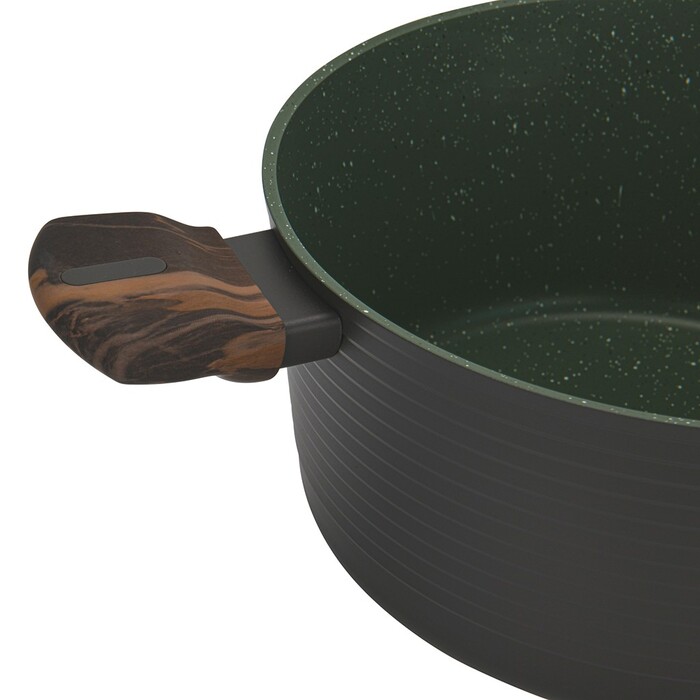 Кастрюля Fissman 24x12 см/4,6 л CUISINE со стеклянной крышкой алюминий с антипригарным покрытием (14593)