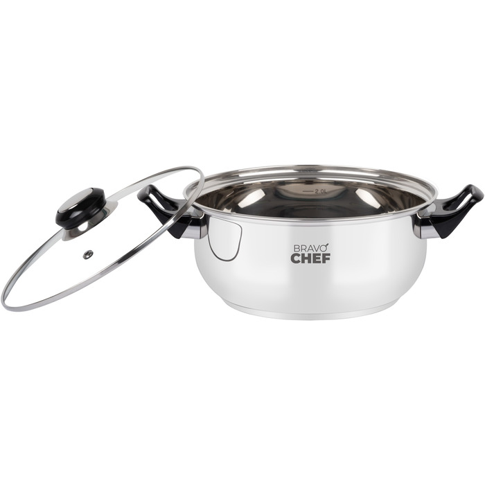 Кастрюля Bravo Chef 18 см (1.6 л) с бакелитовыми ручками (6811077)