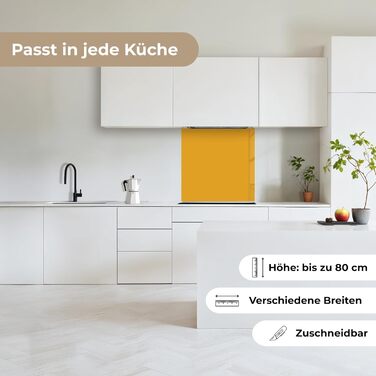 Кухонний фартух 60x250 см, самоклеючий фартух, кухонний фартух, кухонний фасад, самоклеючі кухонні фартухи - Осінь (Охристо-жовтий - Однотонний, 80 x 80 см)