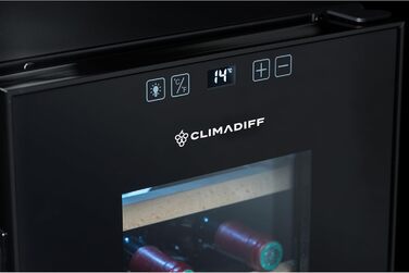 Винний холодильник до 12 пляшок чорний CLIMADIFF