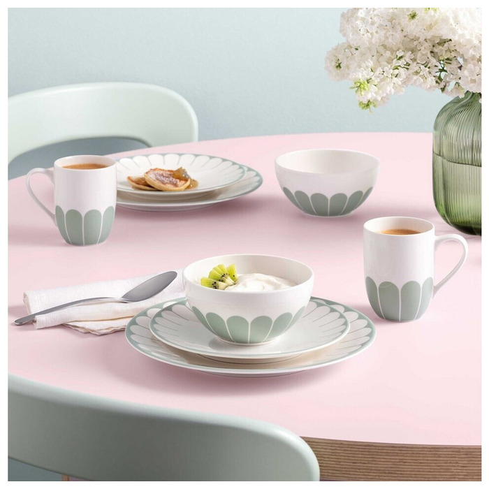 Набір столового посуду на 2 персони, 8 предметів, зелений Fleur Villeroy & Boch