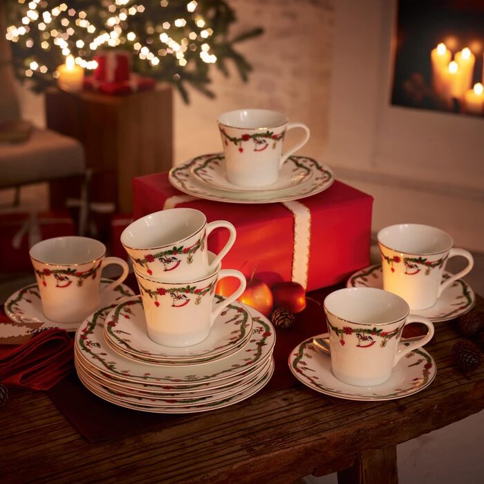 Рождественский сервиз на 6 персон, 18 предметов Nora Christmas Hutschenreuther
