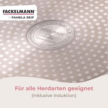 Сковорода глубокая 28 см с ребристым дизайном, пастельно-бежевый Pamela Reif Fackelmann