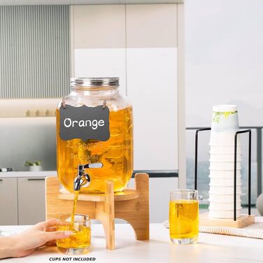 Скляний диспенсер для напоїв зі стійкою 3,8 л Whimsii