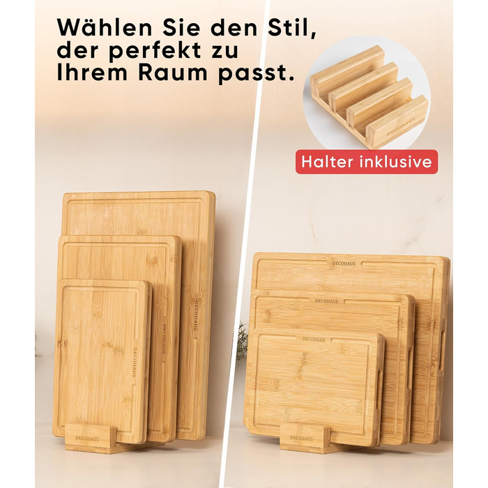 Набір обробних дощок із натурального бамбука 3 шт Deco haus