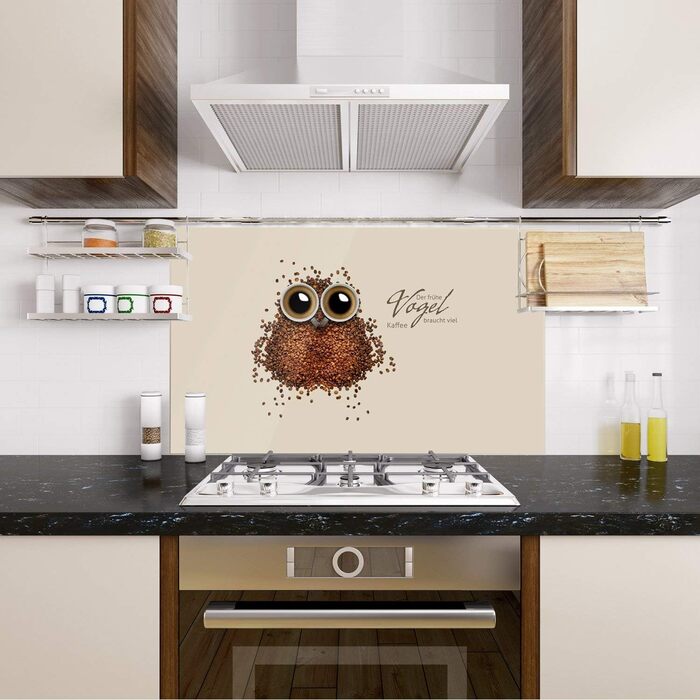 Стеклянный фартук кухонный защита от брызгов 80 х 60 см GRAZDesign