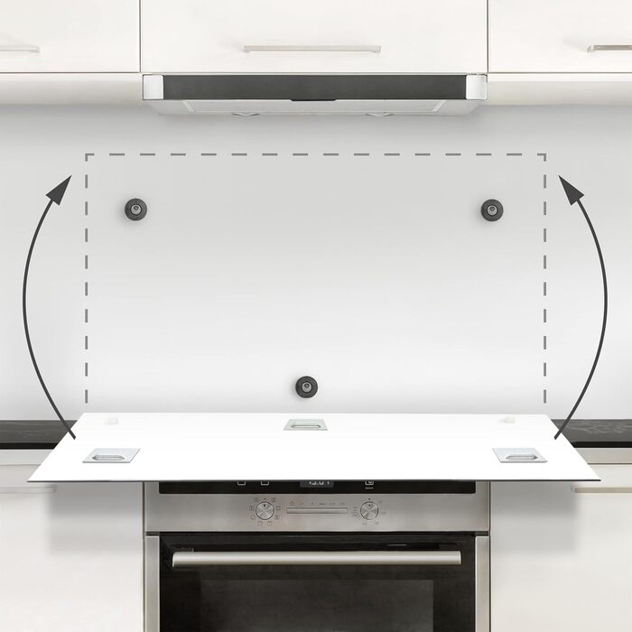 Задня панель для кухні, скляна, темно-чорна, 59 см x 120 см, для кухні та ванної кімнати, безпечне скло (40 см x 60 см)