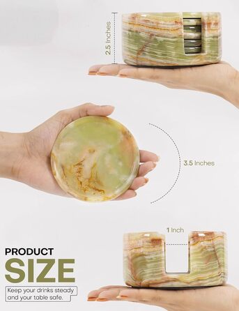 Набір підставок для напоїв з мармуру 6 шт SPESHSTONES