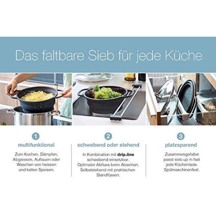 Термостойкое складное сито 26 см Sanni Shoo