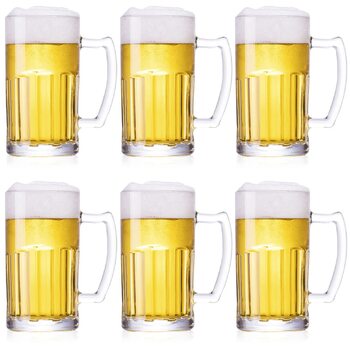 Пивні келихи з ручкою 6 шт 590 мл TUSAPAM
