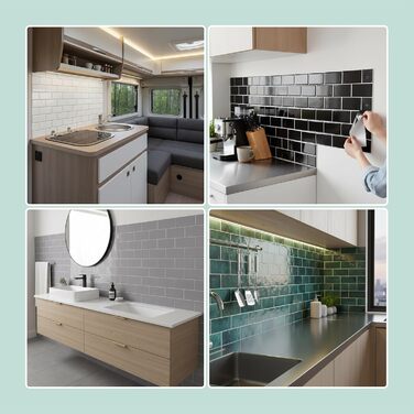 Клейкая самоклеющаяся плитка 30 х 30 см 20 шт Relaxdays