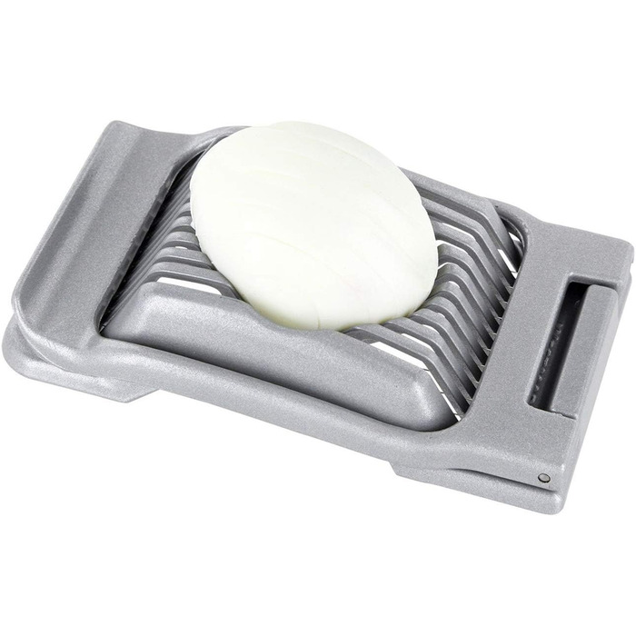 Яйцеделитель Westmark для круглых и овальных дисков, с индивидуальным зажимом режущей проволоки из нержавеющей стали, алюминия/нержавеющей стали, дуплексный, серый 10202260