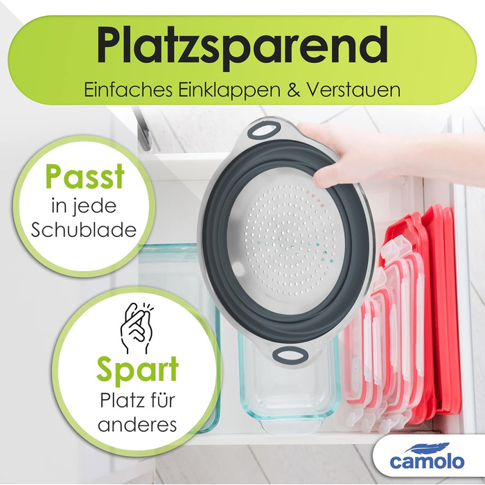Сито для пасти з нержавіючої сталі та силікону camolo