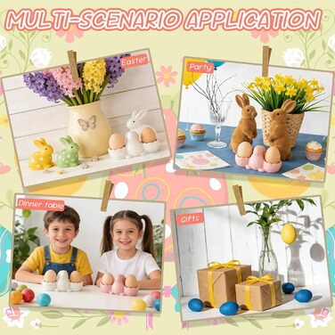 Набір із 2 порцелянових стаканчиків для яєць на Великдень, керамічні стаканчики для яєць у формі кролика, кумедні, креативні тарілки для пасхальних яєць у формі кролика, можна мити в посудомийній машині, підставка для варених яєць, великодні подарунки (B 