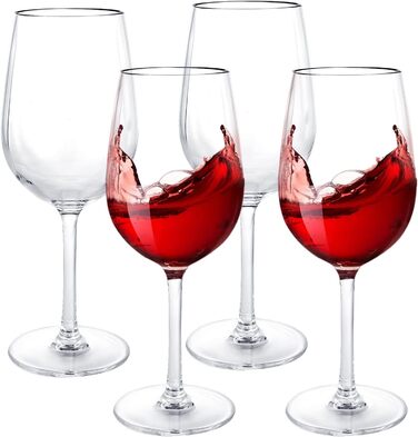 Набор из 4 пластиковых винных бокалов 550 мл FWEEK