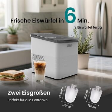 Ледогенератор с функцией самоочистки 9 кубиков за 6 минут Gevi
