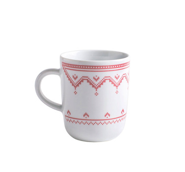 Чашка для кофе 0,35 л, красная Cross Stitch Kahla