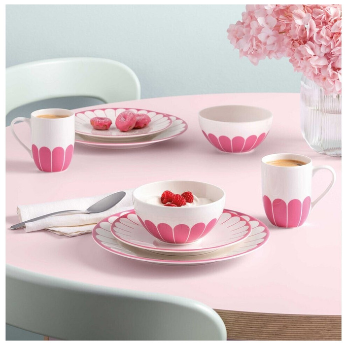 Набір столового посуду на 2 персони, 8 предметів, рожевий Fleur Villeroy & Boch