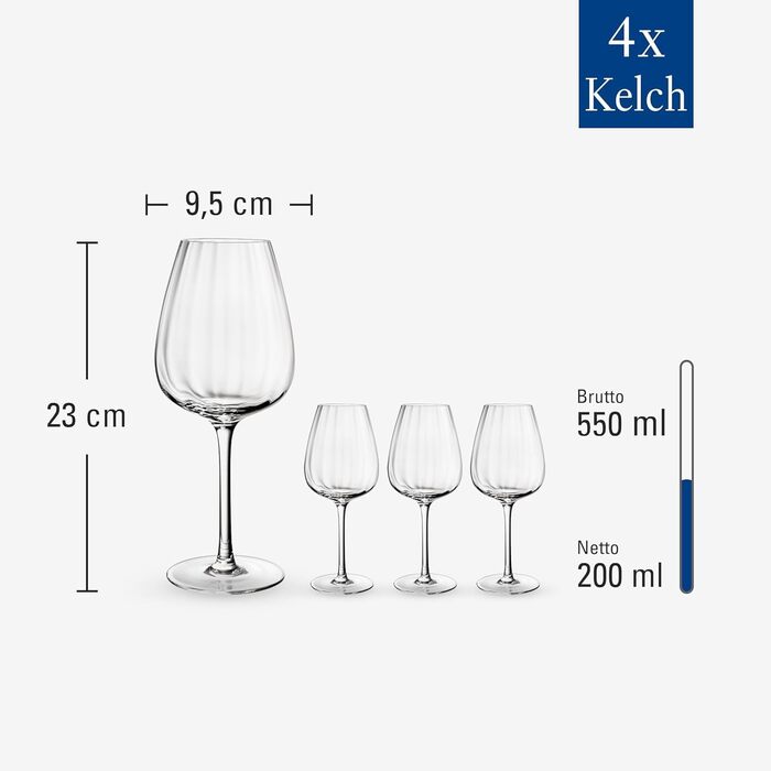 Келих для червоного вина 230 мм, 4 предмета Rose Garden Villeroy & Boch