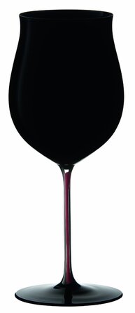 Фужер Burgundy Grand Cru 1050 мл, чорний кришталь з червоною ніжкою, ручна робота, Black Series, Riedel