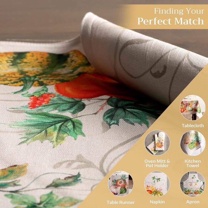 Бавовняні килимки для серветок, набір з 4 шт. , декоративні килимки для серветок, пасхальні килимки, що миються, для свят, вечерь, весни, літа (33 см x 48 см) (17 - Lumina), 39Hermine 100