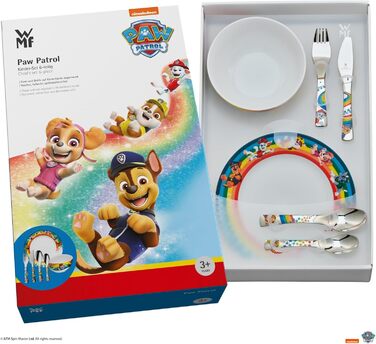 Набір дитячих столових приборів WMF Paw Patrol, нержавіюча сталь, для дітей від 3 років, полірований кромарган, можна мити в посудомийній машині (6 предметів, одинарний)