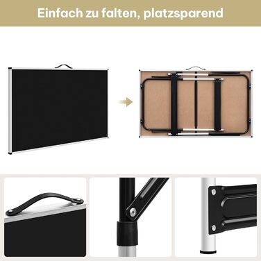 Кемпинговый стол 100 x 60 см черный eSituro