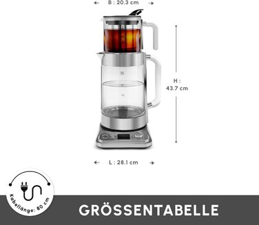 Автоматична чайна машина Karaca X Refika XL, чайник на 2 л та скляний чайник на 0,8 л, мультитемпературний режим, еко-режим, 2200 Вт, чайна машина для родини та гостей, хромована