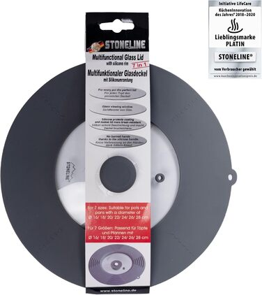 Универсальная крышка 7-в-1 для кастрюль и сковородок STONELINE