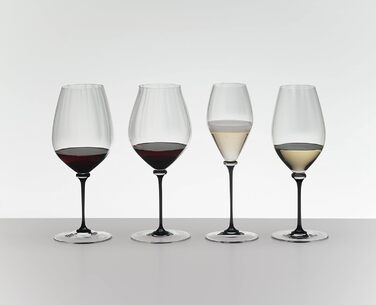 Келих для червоного вина Каберне Совіньйон 834 мл, чорна ніжка Performance Fatto a Mano Riedel