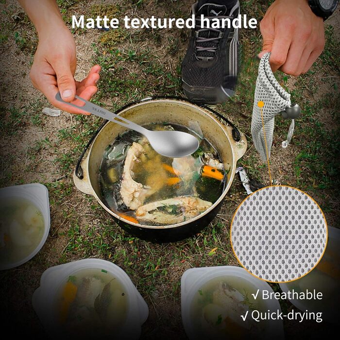 Набор туристических титановый столовых приборов OUTXE