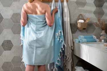 Рушник Ardesto SPA 90х170см, 100% бавовна, аква